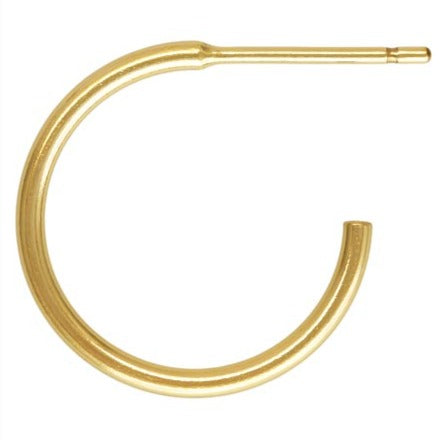 Creolen mit Ohrstecker, 14 Karat Gold gefüllt, 15,0 mm, 3/4 Zoll – 1 Paar/Packung