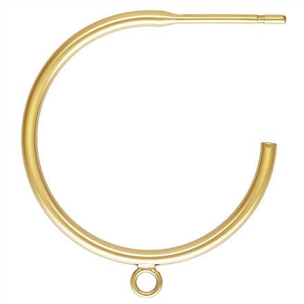 Creolen mit Ring, 14 Karat Gold gefüllt, 20,0 mm, 3/4 Zoll, 1 Paar/Packung