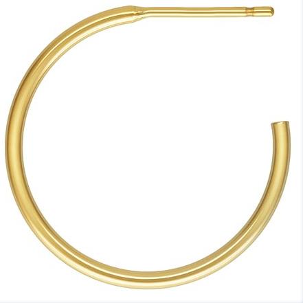 14Kt Gold Filled 20.0mm 3/4 Hoop Post Earrings - 1pr/pack