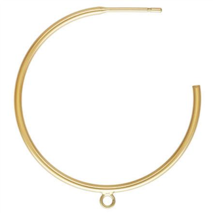 Creolen mit Ring, 14 Karat Gold gefüllt, 30,0 mm, 3/4 Zoll, 1 Paar/Packung