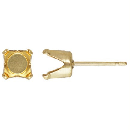 14 Karat Gold gefüllte 6-mm-Einsteckfassung mit .027-Pfosten - 5 Paare/Packung