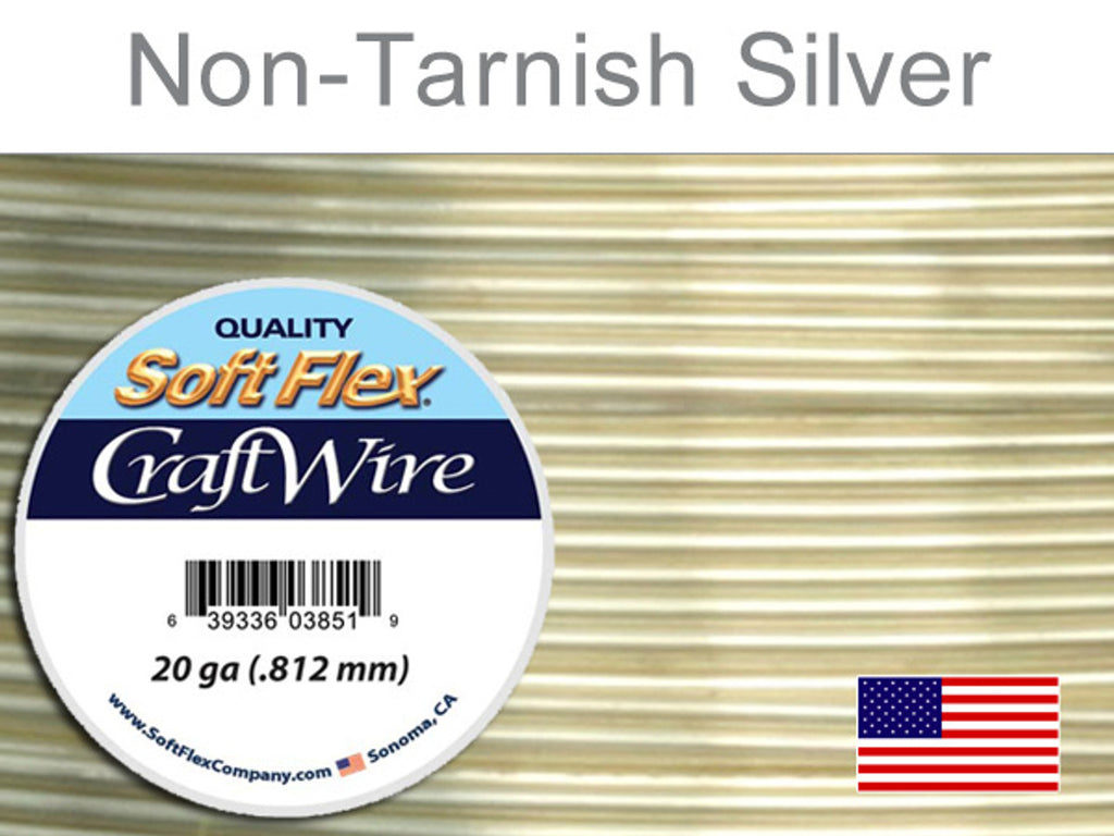 Craft Wire Soft Flex 20gauge Silver Plated Silver 25ft - 1 Spool