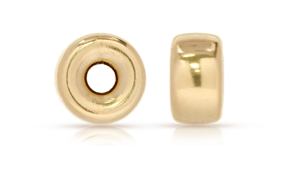 14Kt Gold Filled Roundel Spacer Beads 5mm - 10pcs/pack