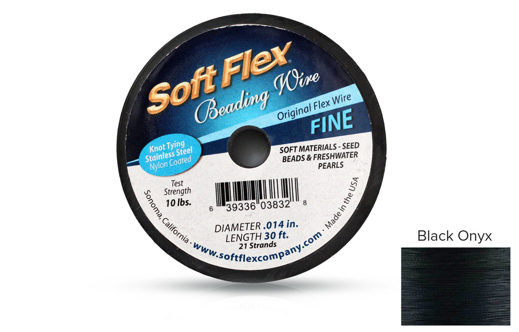 Soft Flex Wire 21 Strand .014 Inch Black Onyx - 1spool