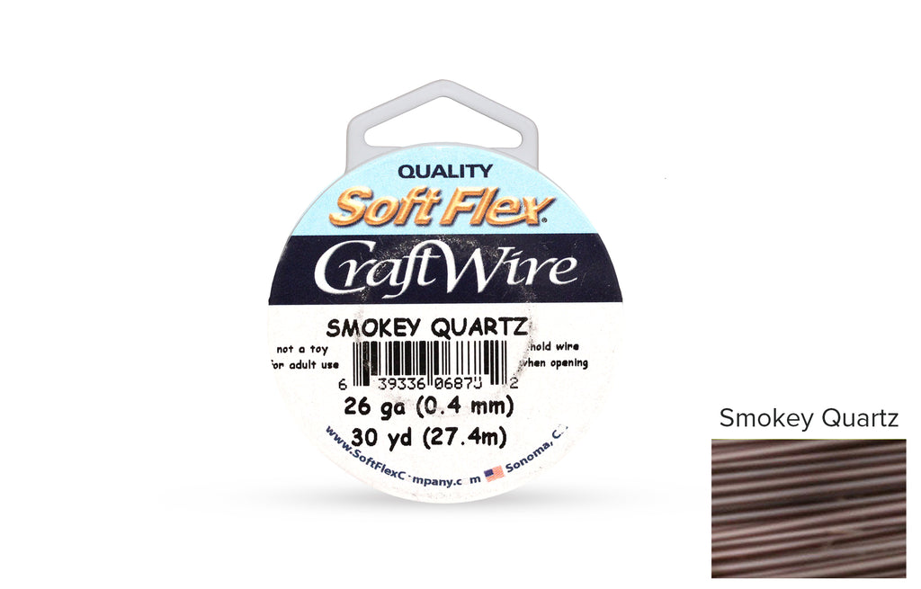 Craft Wire Soft Flex 26 Gauge Smokey Quartz - 1 spool