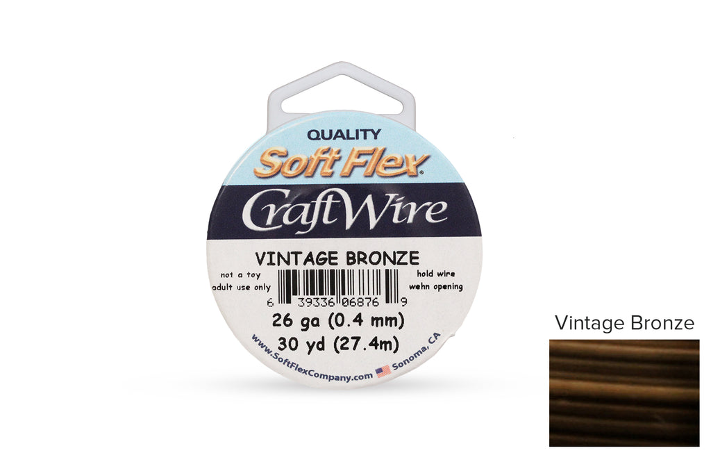 Craft Wire Soft Flex 26 Gauge Vintage Bronze - 1 spool