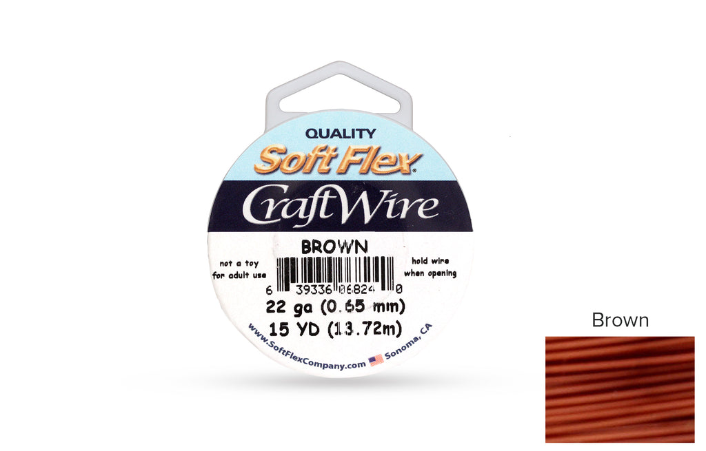 Craft Wire Soft Flex 22 Gauge Brown - 1 spool