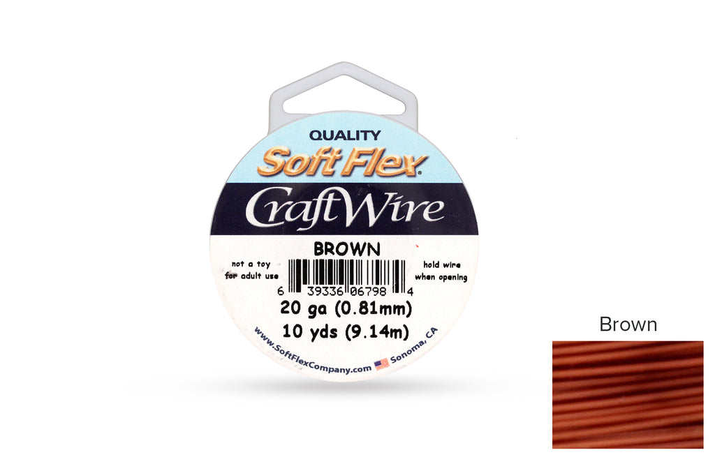 Craft Wire Soft Flex 20 Gauge Brown - 1spool