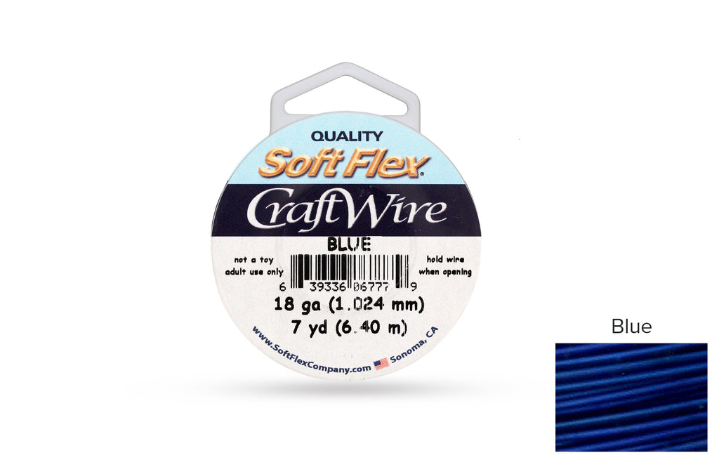 Craft Wire Soft Flex 18 Gauge Blue - 1spool