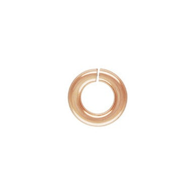 14Kt Rose Gold Filled 20.5 Gauge 3.3mm Click and Lock  open Jump Rings - 100pcs/pack