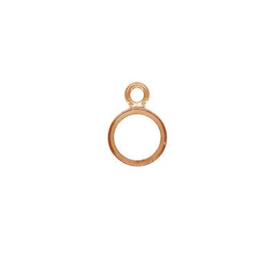 14Kt Rose Gold 4.0mm Bezel Drop Settings - 2pcs