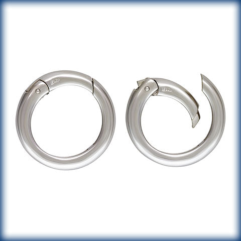 Sterling Silver 3.3x20.2mm Round Push Clasp - 1pc