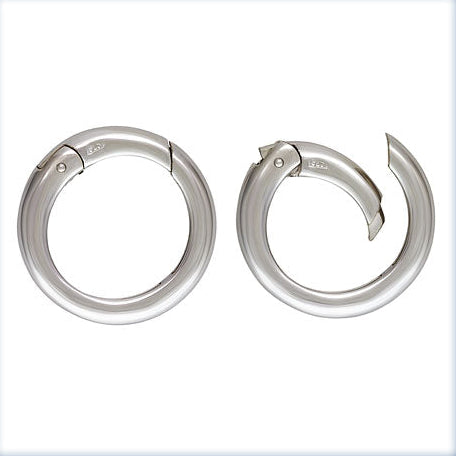 Sterling Silver 3.3x20.2mm Round Push Clasp - 1pc