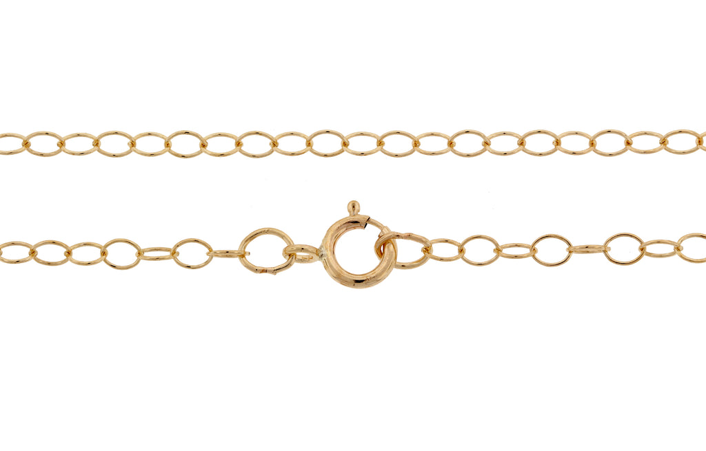 14Kt Gold Filled 2.8x2mm Cable Chain 18" with Spring Ring Clasp - 1pc