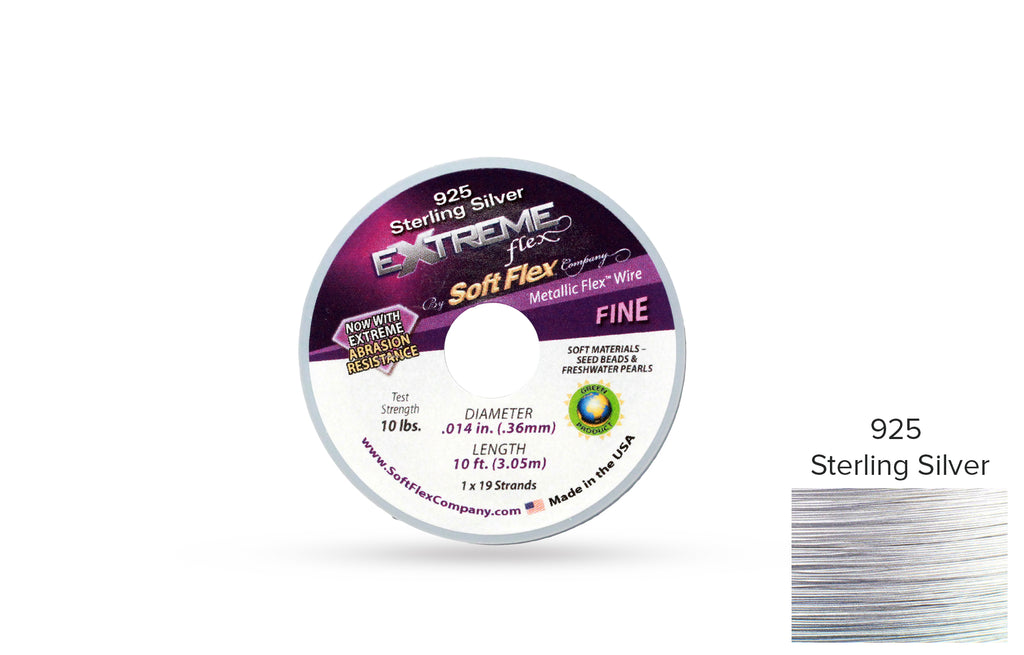 Soft Flex extreme Flex wire 19 Strand 0.014 Inch 10ft length silver color  - 1spool