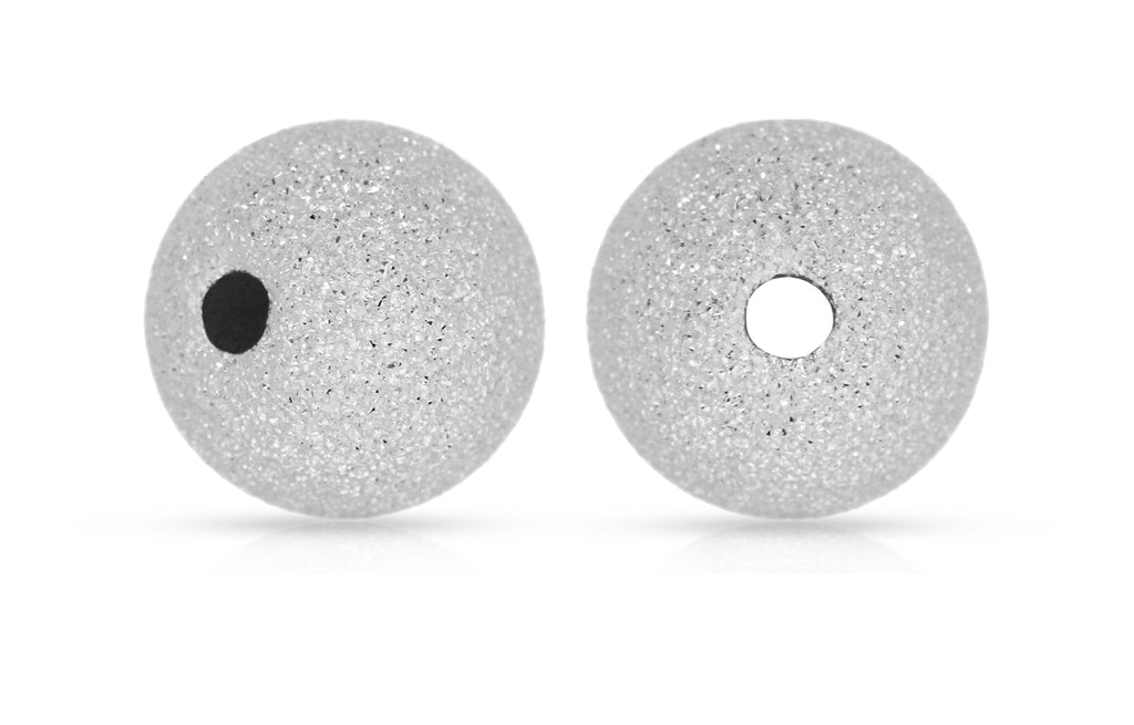 Sterling Silver 12mm Stardust Bead 2.5mm Hole - 1pc