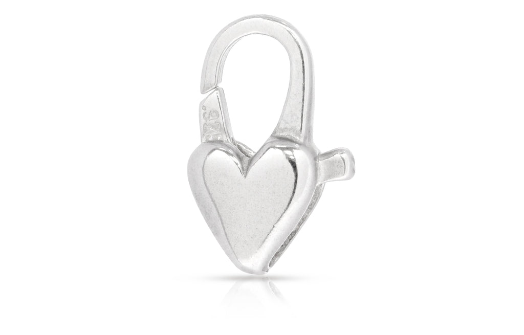 Sterling Silver Heart Clasp 12x5mm - 1pc