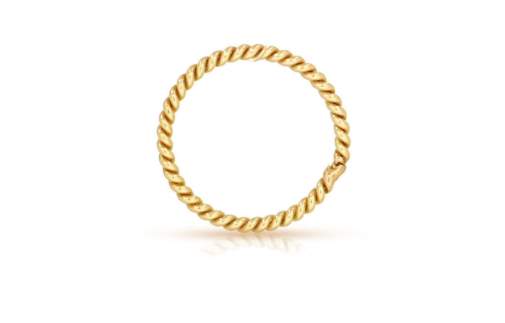 14Kt Gold Filled 20 Gauge 8mm Twisted Closed Jump Ring - 10pcs/pack