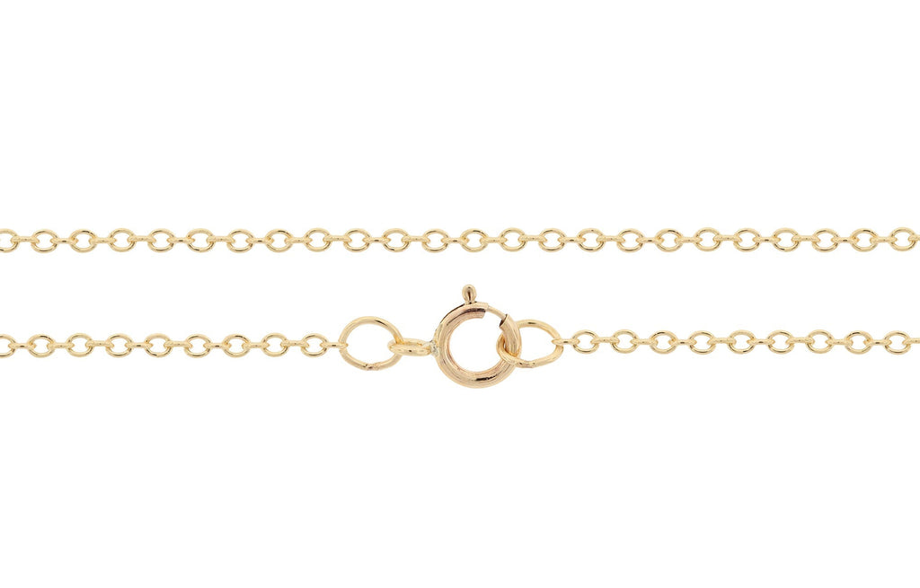 14Kt Gold Filled 1.5x1.4mm Cable Chain 24" With Spring Ring Clasp- 1pc