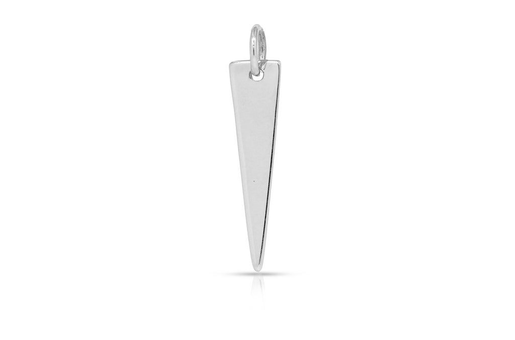 Sterling Silver Long Triangle Dangle 24.5x5mm - 1pc