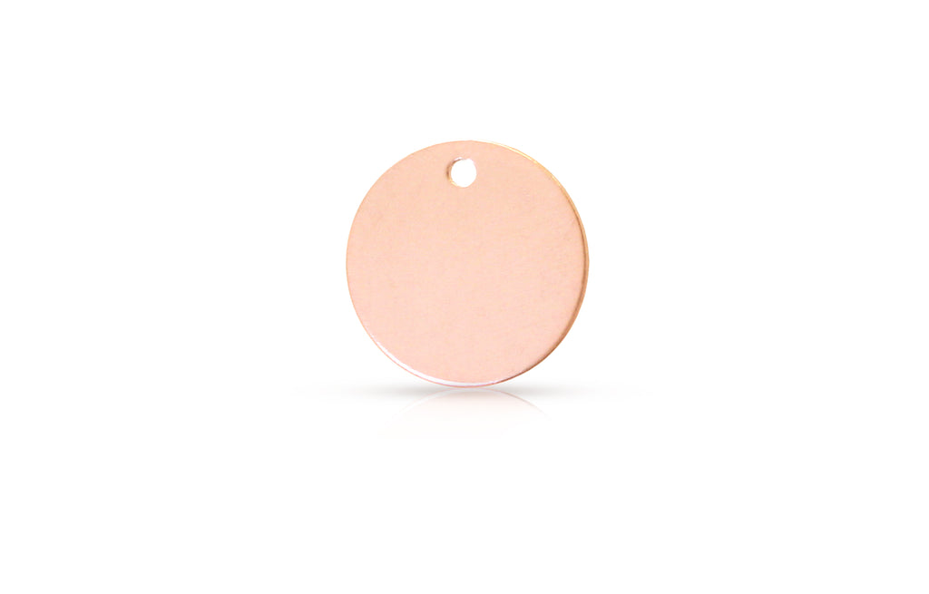 14Kt Rose Gold Filled Stamping Disc Round Blank 11mm - 2pcs/pack