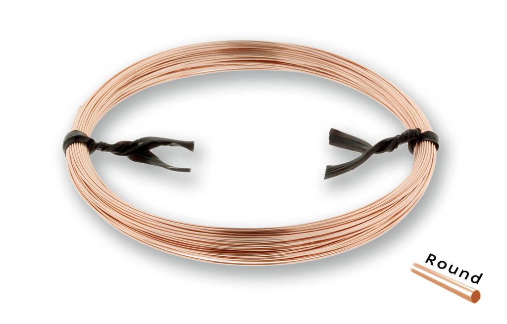 14Kt Rose Gold Filled 30 Gauge Dead Soft Round Wire -  0.5ozt