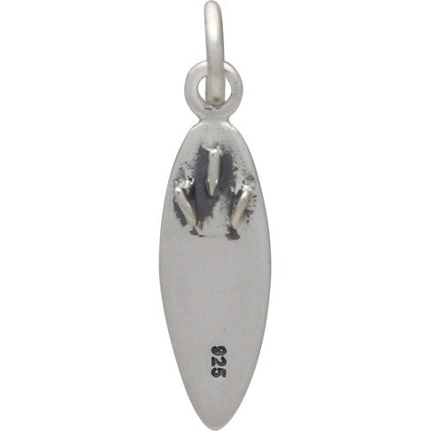 Sterling Silver Surfboard 21.5x5.25mm Charm - 1pc – Plazko