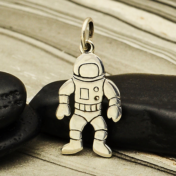 Sterling Silver Astronaut Charm 21mmx10mm - 1pc