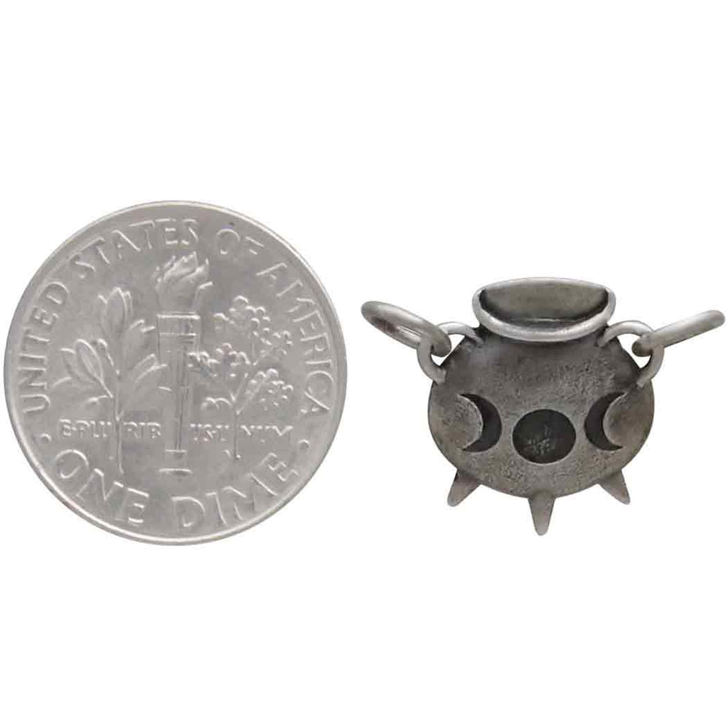 Sterling Silver Witch Hat Charm 21x17mm