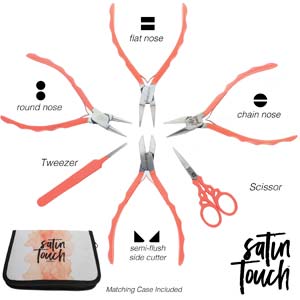 Satin Touch 6 Piece Tool Set Coral PL200