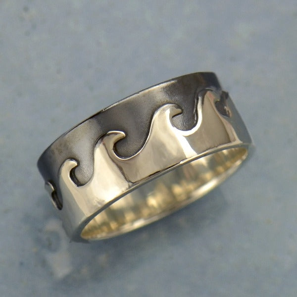Sterling Silver Chunky Wave Ring Size 7 - 1pc
