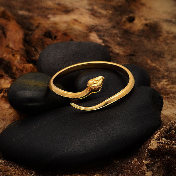 Bronze Simple Adjustable Snake Ring - 1Pc