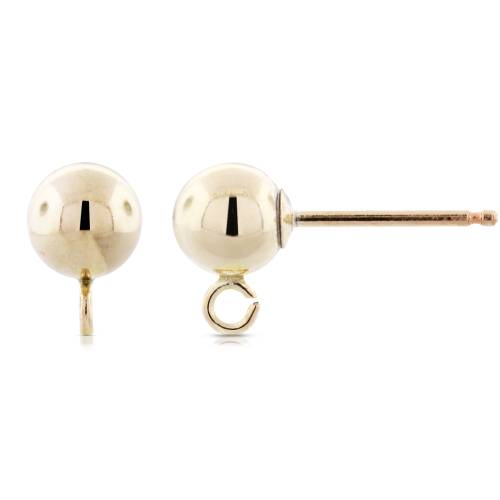 Gold-Filled Ball on Post Earring with Ring Series