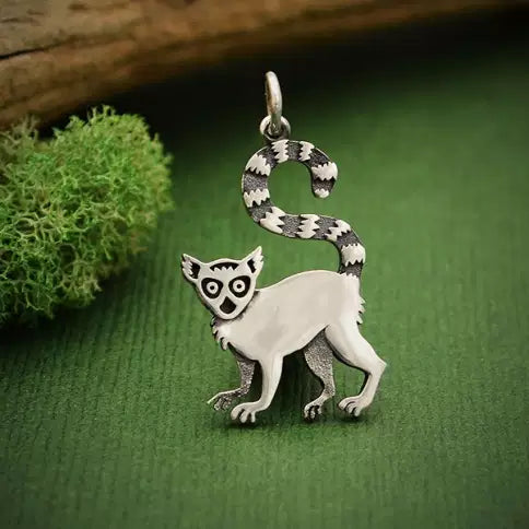 Sterling Silber Lemur Charme - 1pc