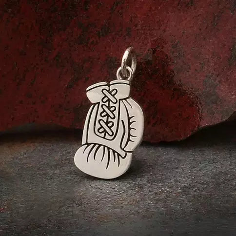 Sterling Silver Boxing Glove Charm 21x10mm - 1pc
