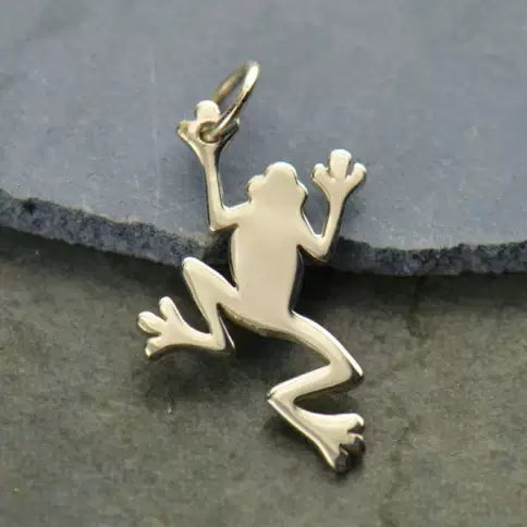 Sterling Silber Laubfrosch Charm 25x10mm - 1Stk