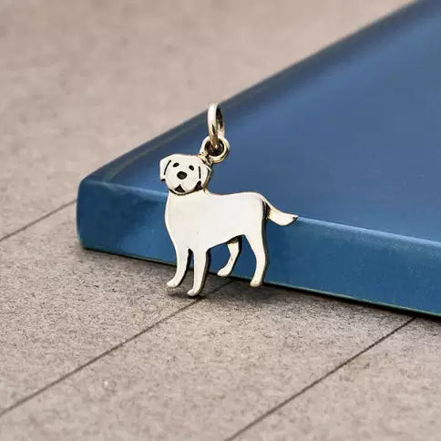 Sterling Silver Labrador Dog Charm - 1pc
