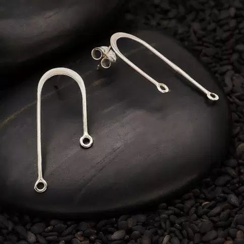 1 Pair Simple Minimal Leverback Earring Hooks Earring Component in Sterling  Silver or 14K Gold Filled 