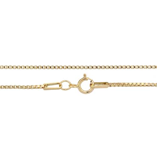 21 inch Gold fill Box Chain Necklace with Spring Clasp