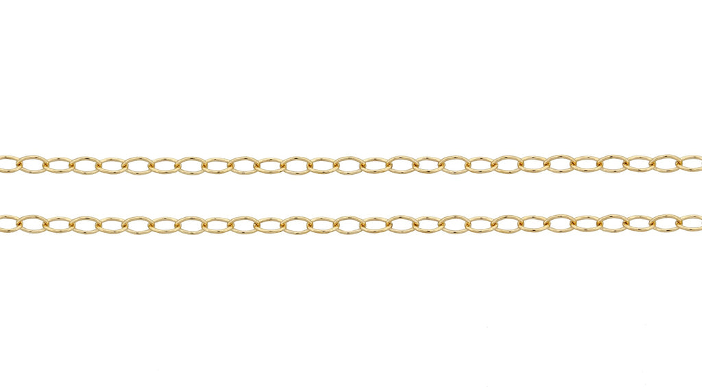 Delicate Cable Chain 14Kt Gold Filled 2x1.5mm - 100ft