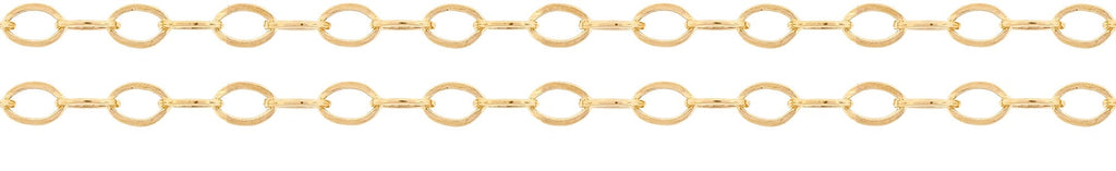 Delicate Flat Cable Chain 14Kt Gold Filled 2x1.5mm -20ft