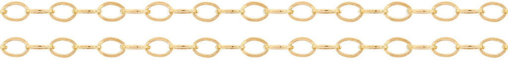 Delicate Flat Cable Chain 14Kt Gold Filled 2x1.5mm -100ft
