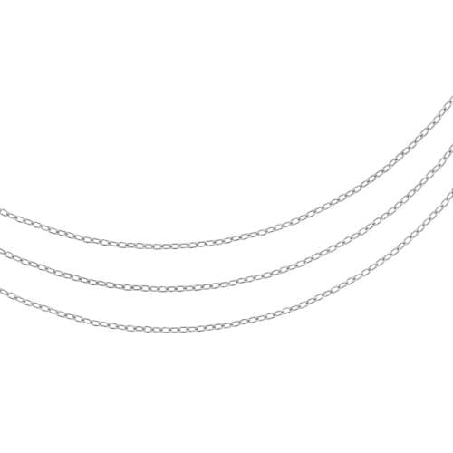 Drawn Cable Chain Sterling Silver 1.5x1mm - 20 Feet