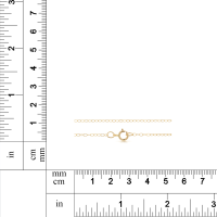 Cadena De Cable Cruzada Ovalada Plana, Chapada En Oro Claro - Carrete De 15 Pies (2x1.7 Mm)