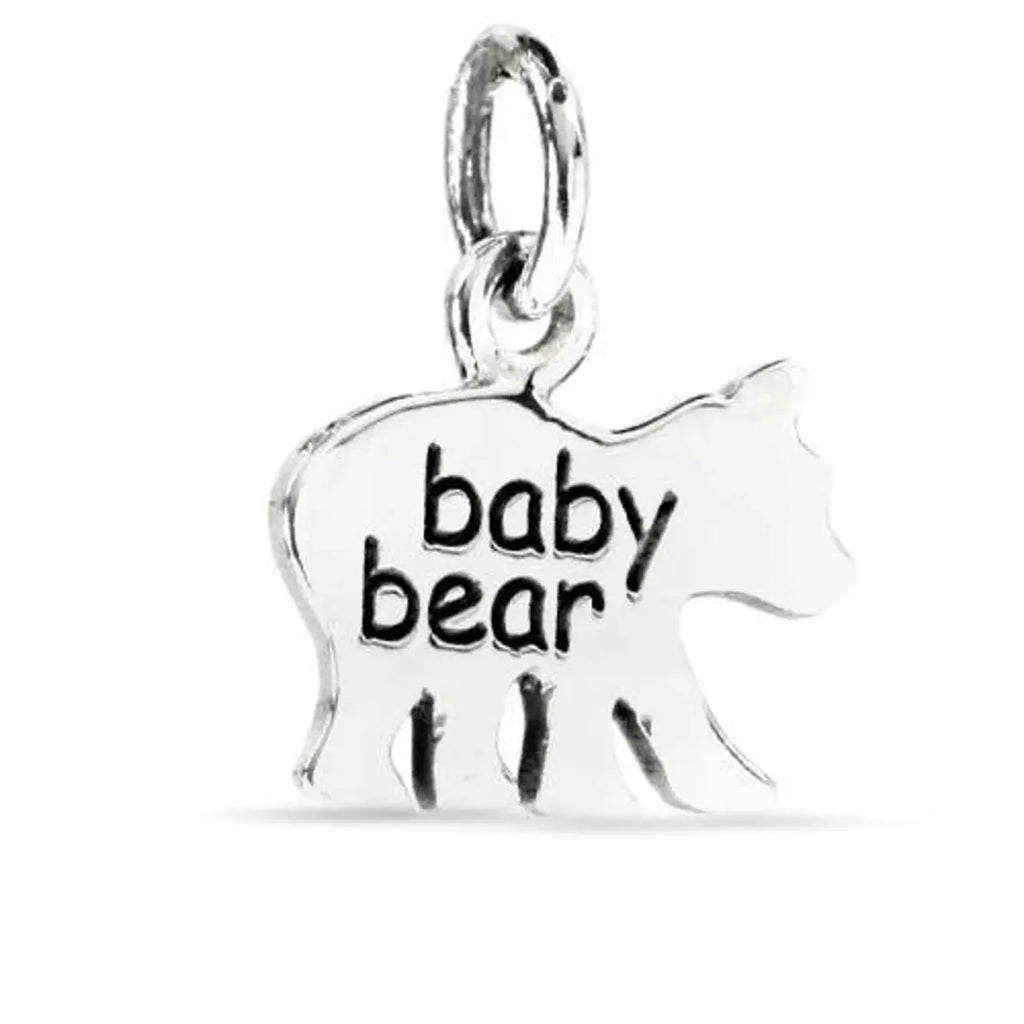 Sterling Silber Baby Bär Charm 13,5x10,8mm - 1Stk