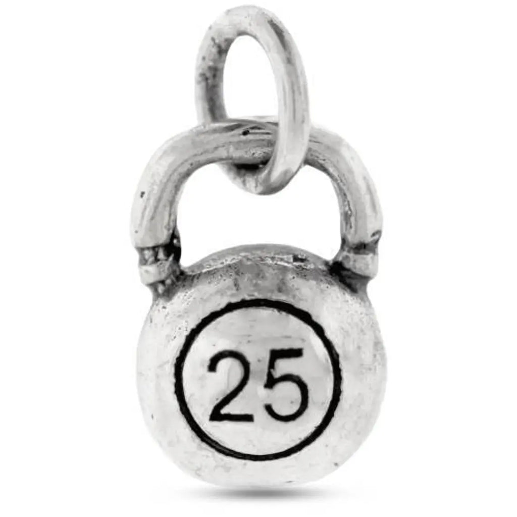 Sterling Silver Kettle Bell Charm 12.5x6.5mm - 1pc