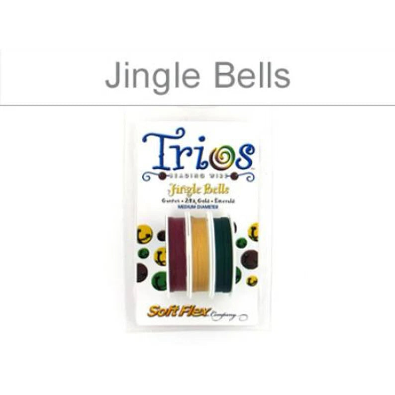 Soft Flex Beading Wire Trios .019 Inch Diameter Jingle Bells - 1spool