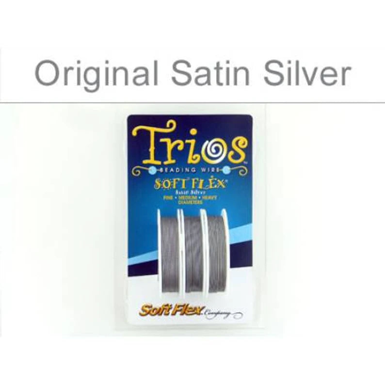 Soft Flex Original Satin Silver Wire Trios .014, .019, .024 Diameter - 1spool