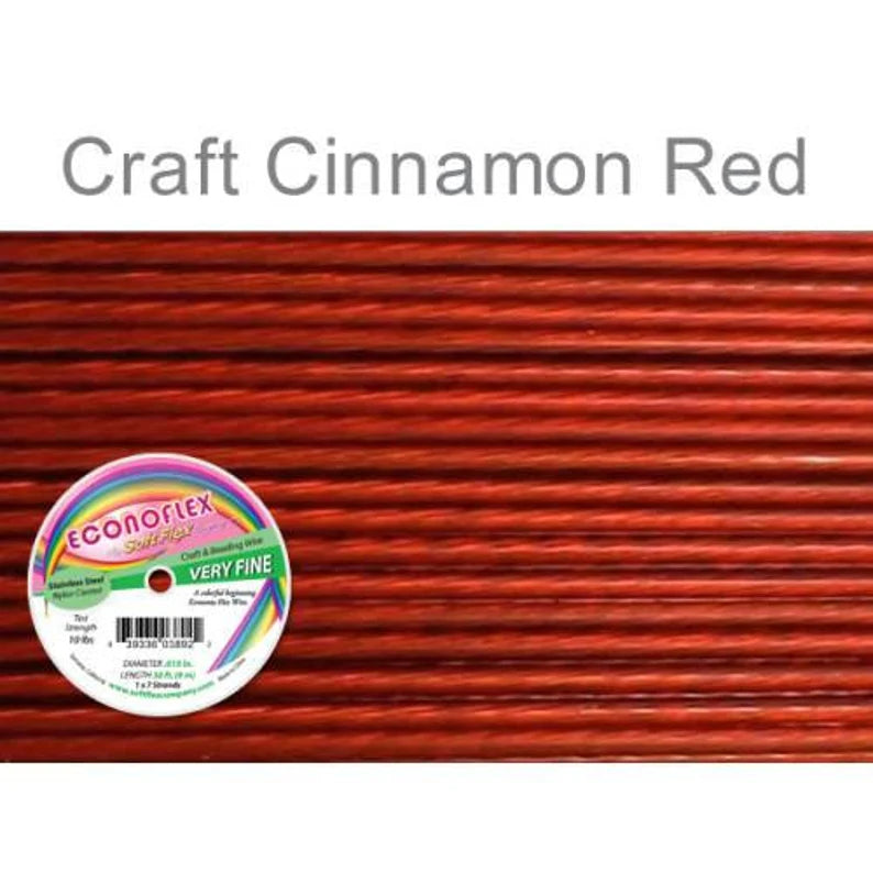 Econoflex Very Fine Cinnamon Red Wire .010 Diameter 7 Strand - 1spool