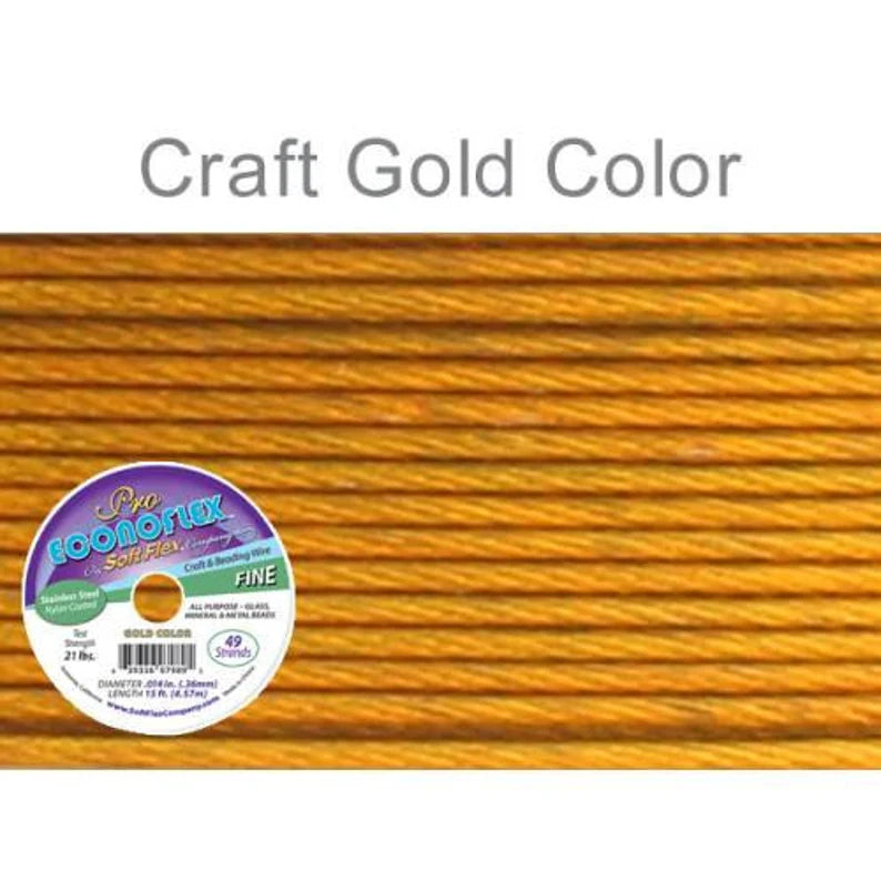Pro Econoflex Gold Color Wire .014 Diameter 49 Strand - 1spool